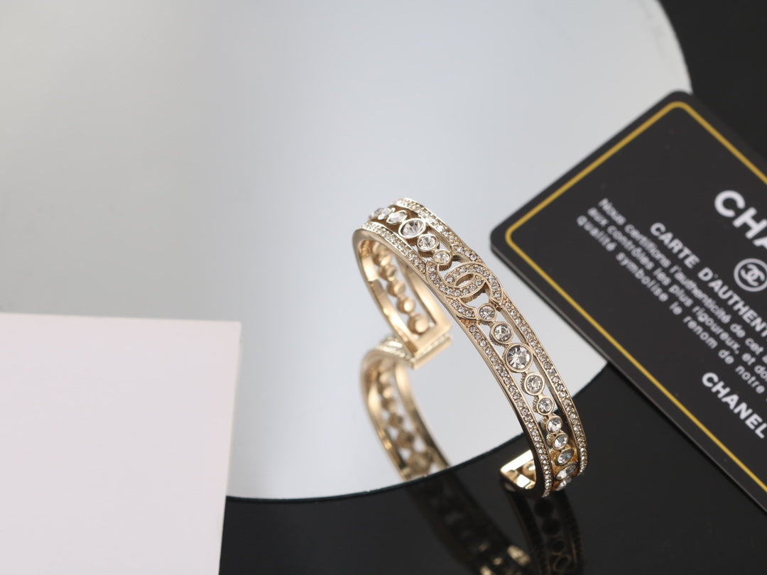 18K Chanel Crystals Cuff Bracelet