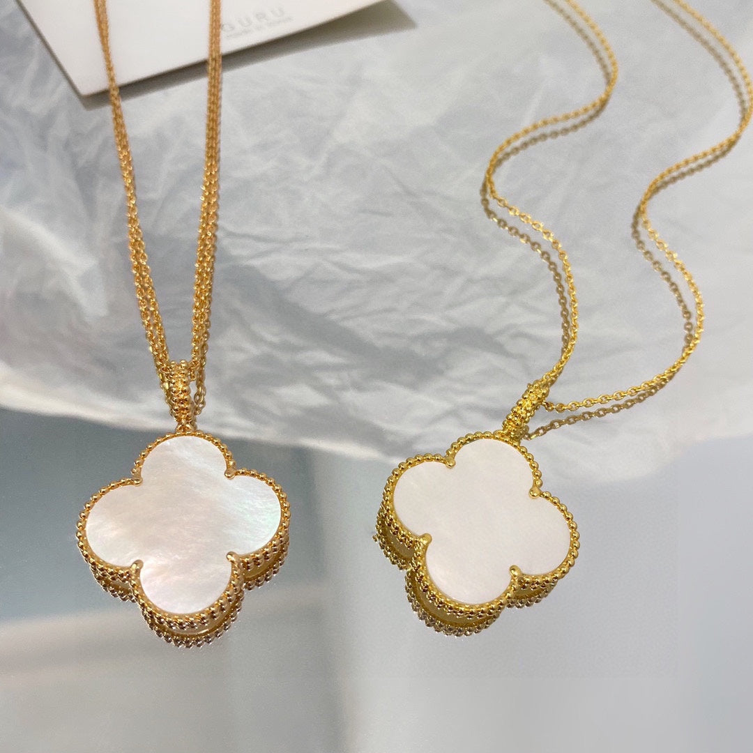 18K Van Cleef & Arpels Magic Alhambra One Motif Pearl Necklace