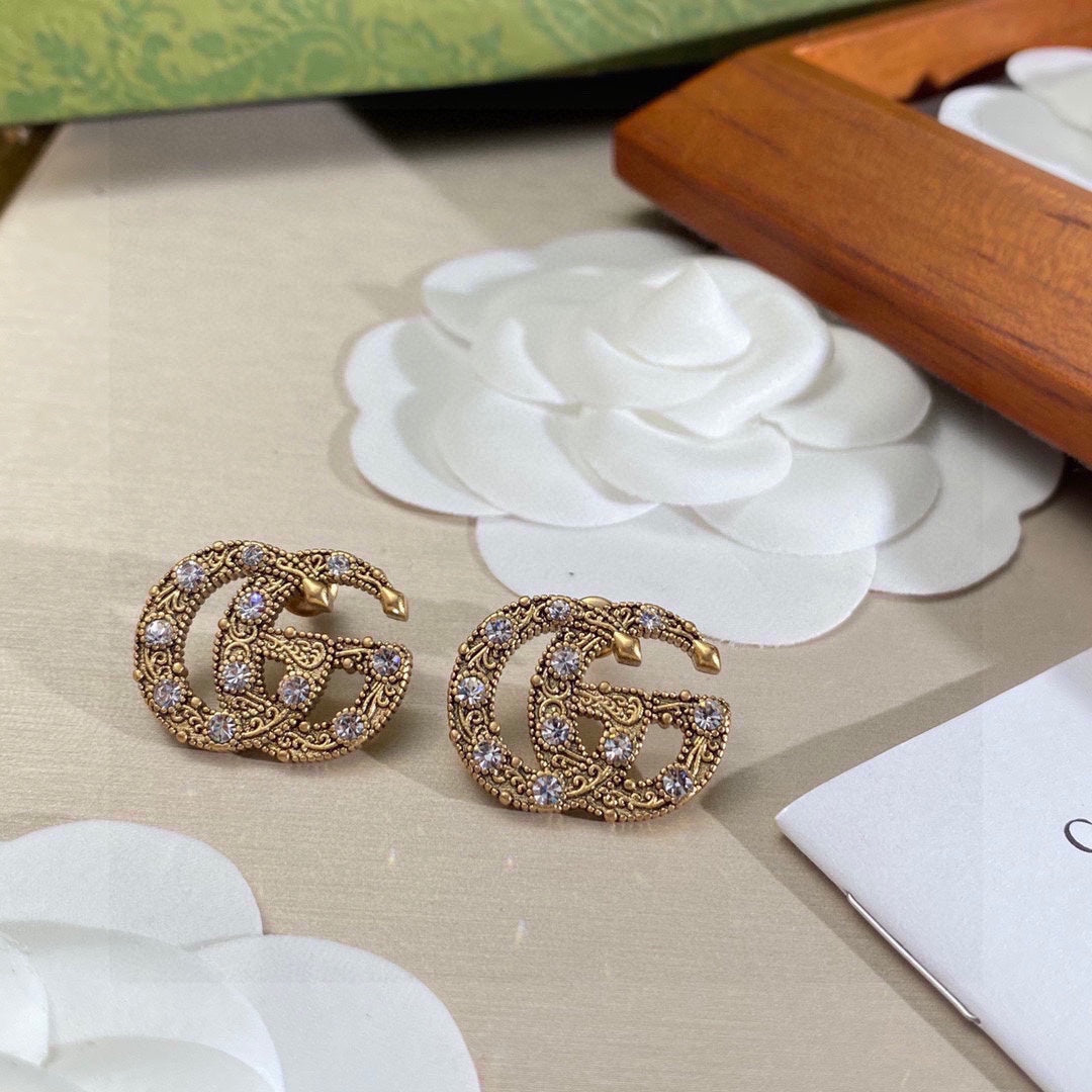 18K Gucci Crystals Earrings