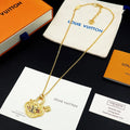 18K Louis Vuitton Vintage Lock Gold Necklace