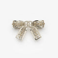 18K Chanel 25K Bow Tie Diamond Gold Brooch