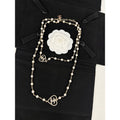 18K Chanel Heart Long Pearl Necklace
