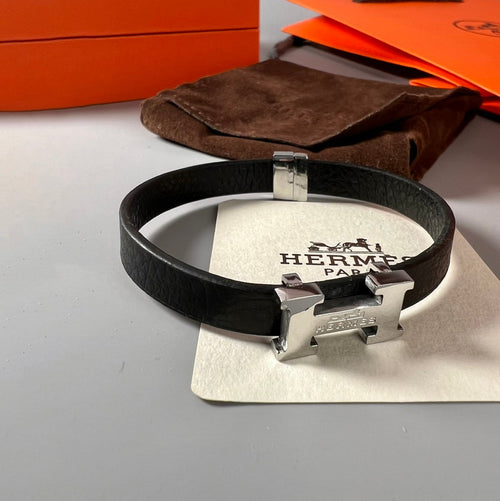 18K Belt Black Hermes Bracelet