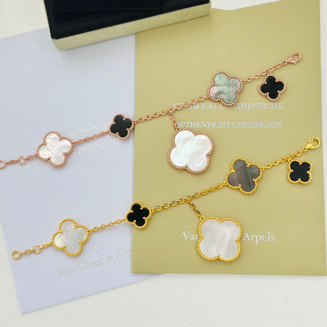 18K Van Cleef & Arpels Magic Alhambra Five Motifs Clover Bracelet