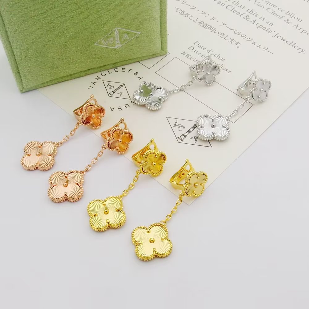 18K Van Cleef & Arpels Magic Alhambra Earclips Earrings