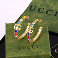 18K Gucci Circle Earrings