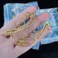 18K Louis Vuitton Script Gold Earrings