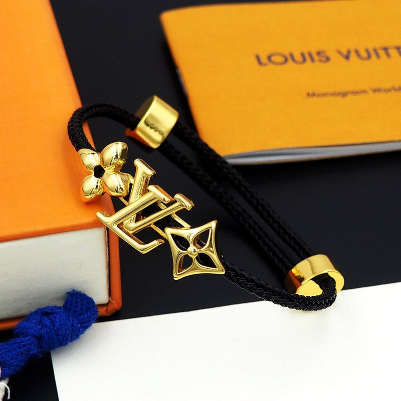 18K Louis Vuitton Monogram Black Gold Bracelet