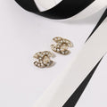 18K Chanel Diamond & Pearl Earrings