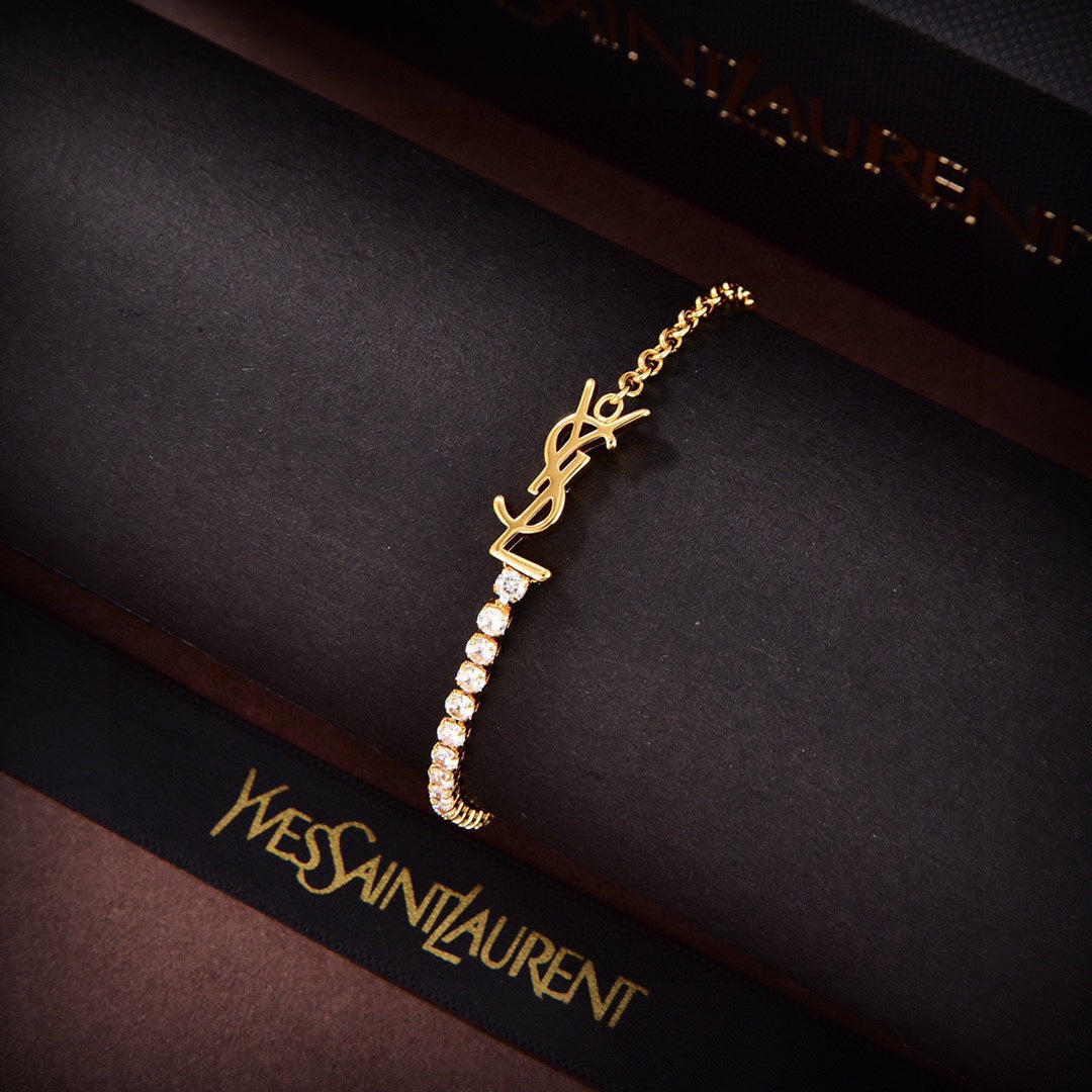18K YSL Diamond Chain Bracelet