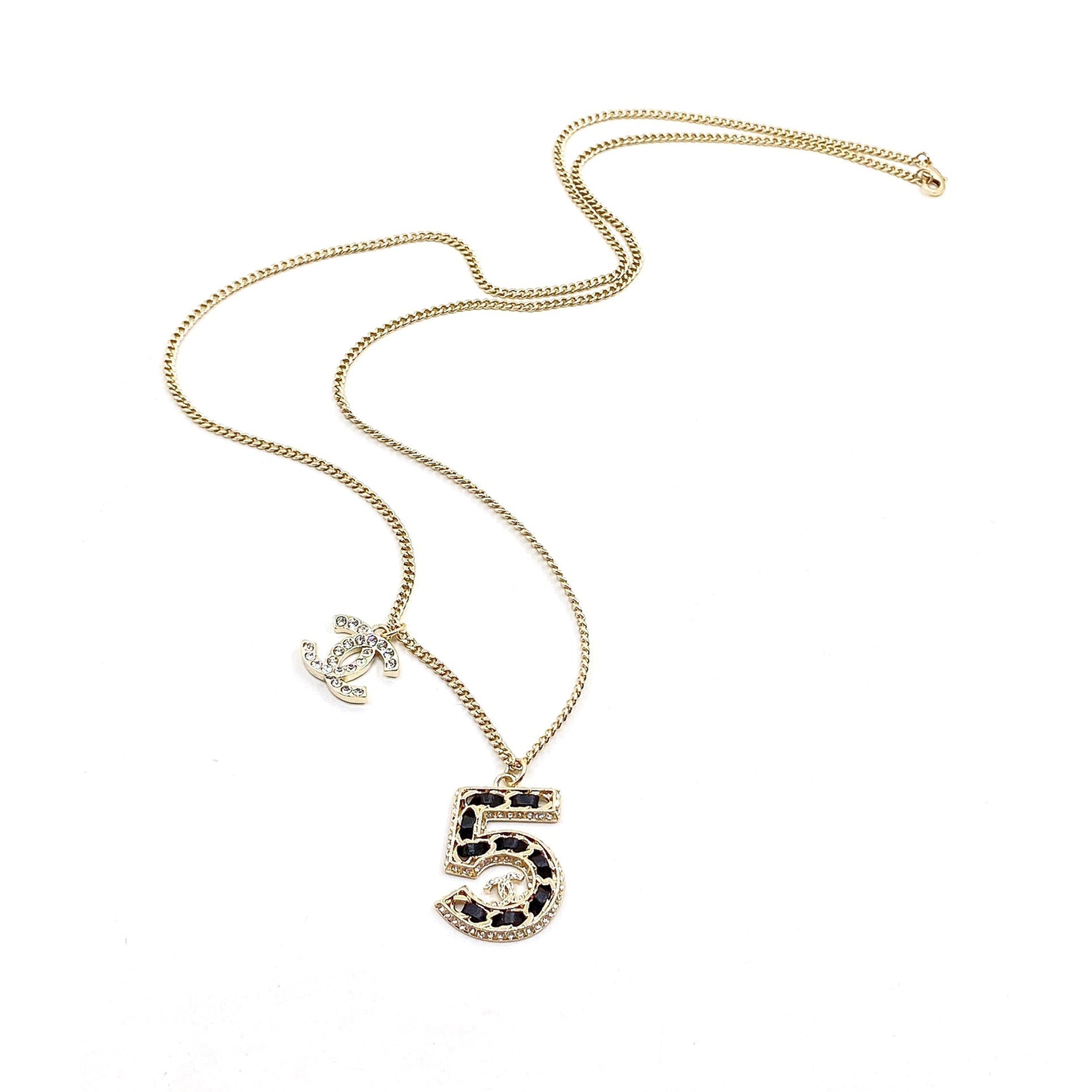 18K Chanel No.5 Chain Necklace