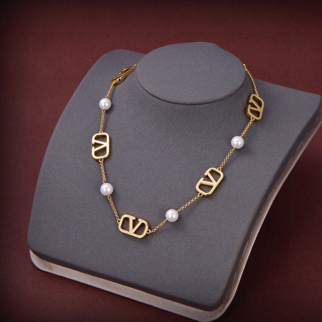 18K Valentino Garavani VLogo Necklace