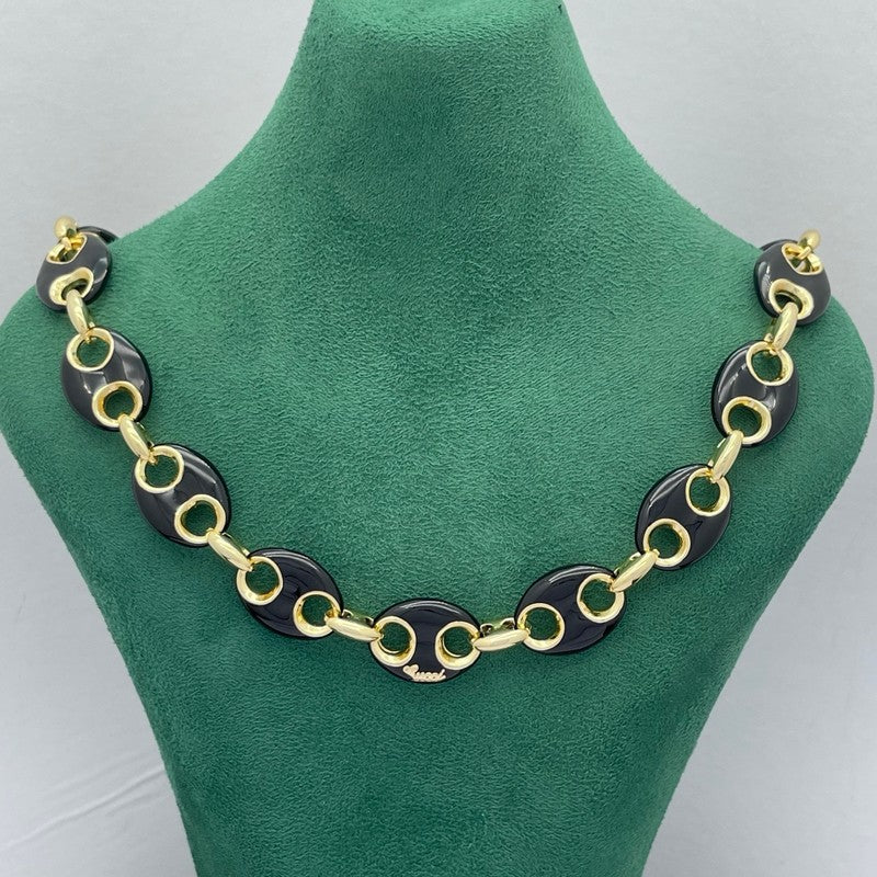 18K Gucci Interlocking G Brown Necklace