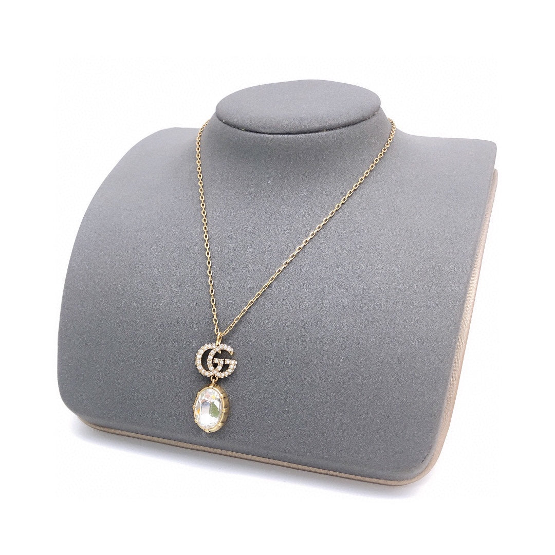 18K Gucci Crystal Necklace