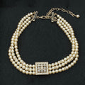 18K Chanel Pearl Gold Choker Necklace