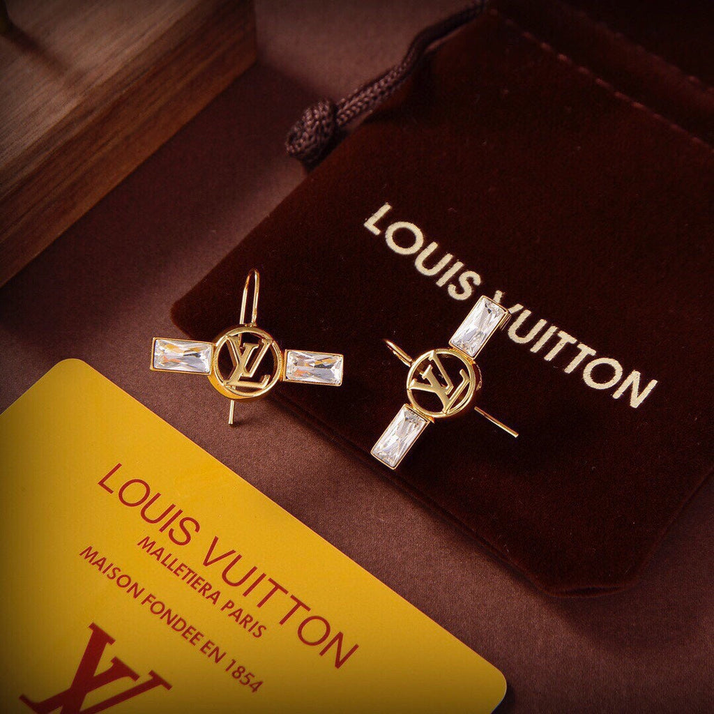 18K Louis Vuitton Crystals Earrings