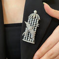 18K Chanel Birdcage Diamond Brooch