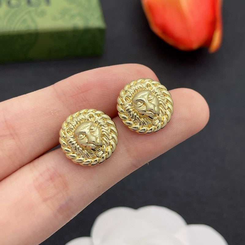 18K Gucci Lion Earrings