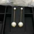 18K Chanel Pearl Long Earrings