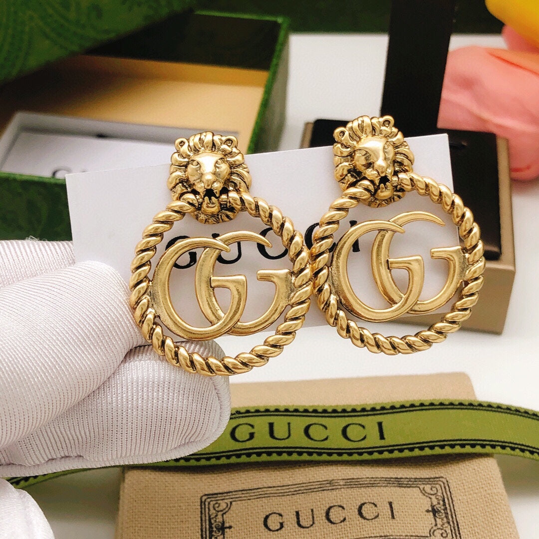 18K Gucci Pendant Earrings