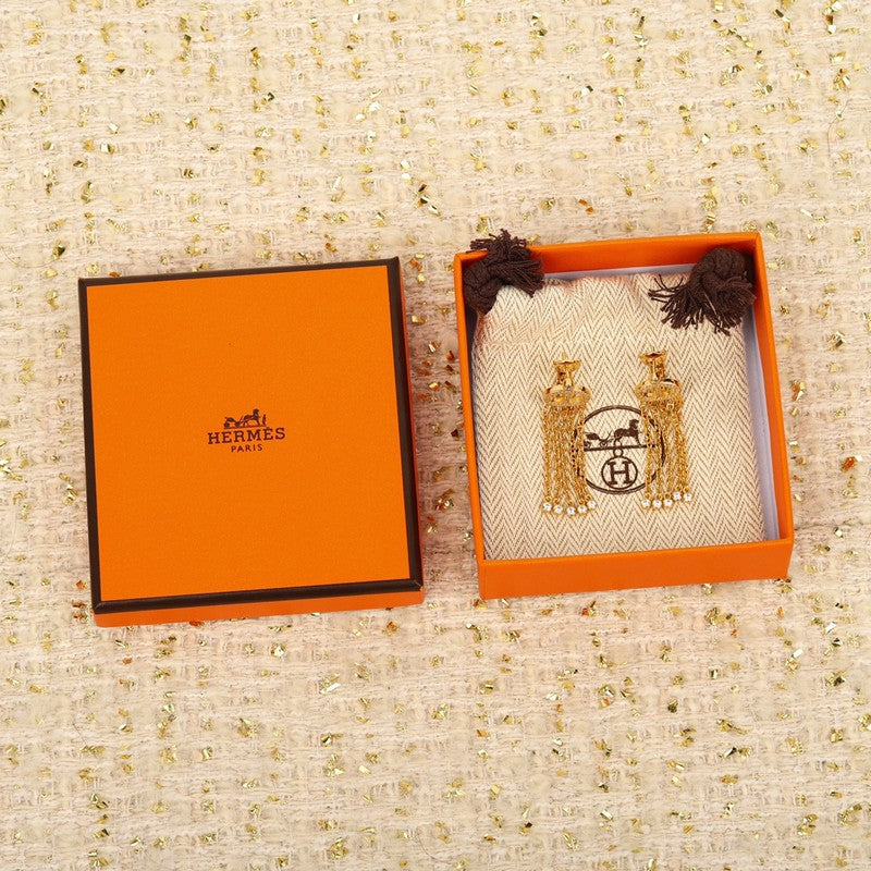 18K Farandole Diamond Hermes Tassel Earrings