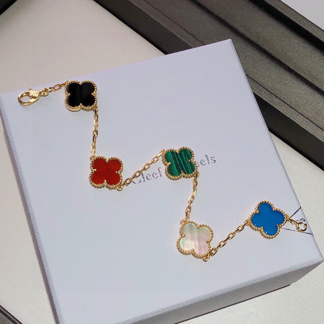 18K Van Cleef & Arpels Vintage Alhambra Color Bracelet