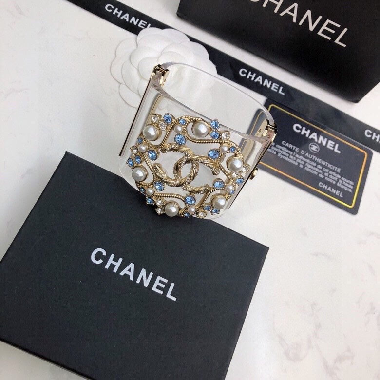 18K Chanel Transparent Cuff Bracelet