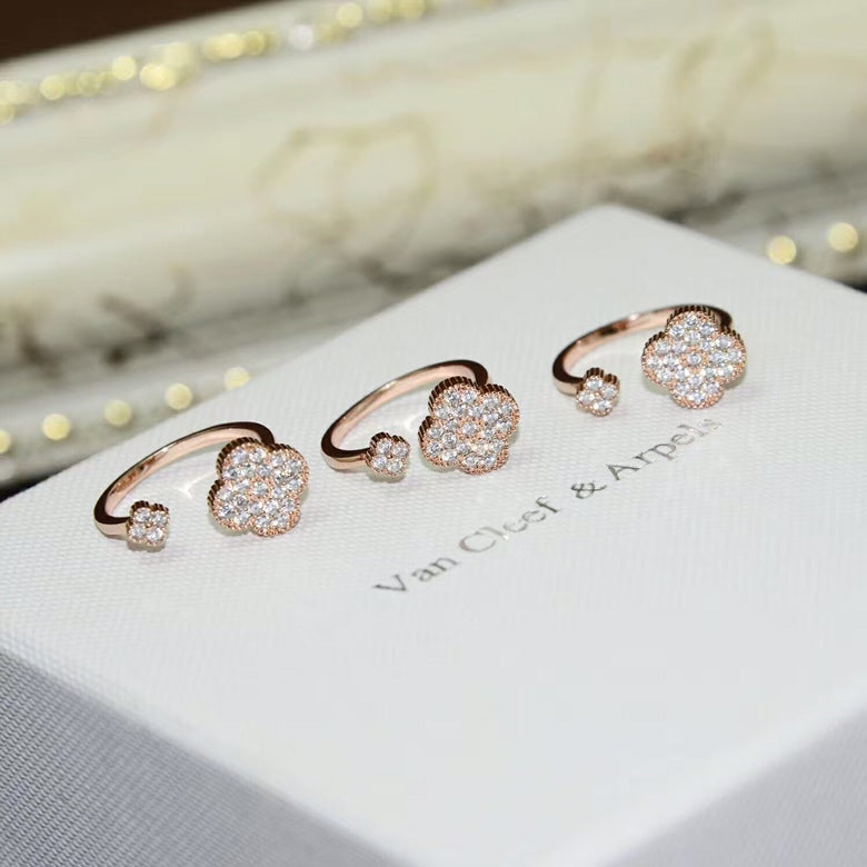 18K Van Cleef & Arpels Magic Alhambra Diamond Ring
