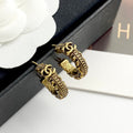 18K Chanel 24C Vintage Gold Earrings