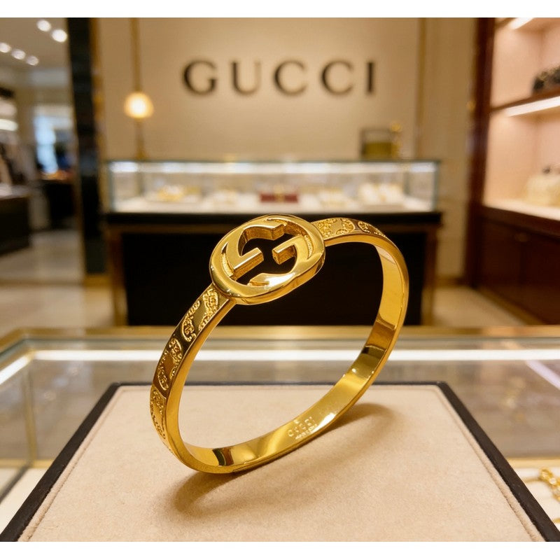 18K Gucci Interlocking G Gold Bracelet