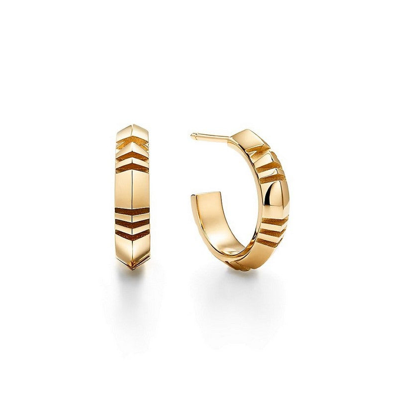 18K Tiffany Atlas X Hoop Earrings