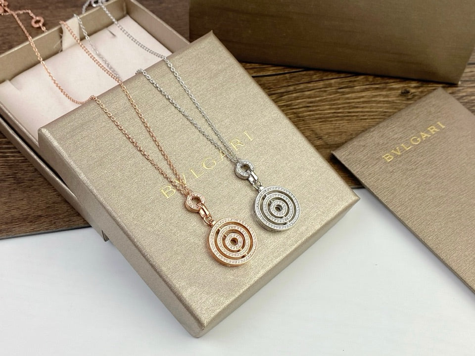 18K BVLGARI BV Cerchi Astrale Diamond Necklace
