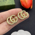 18K Gucci Pave Diamond Gold Earrings