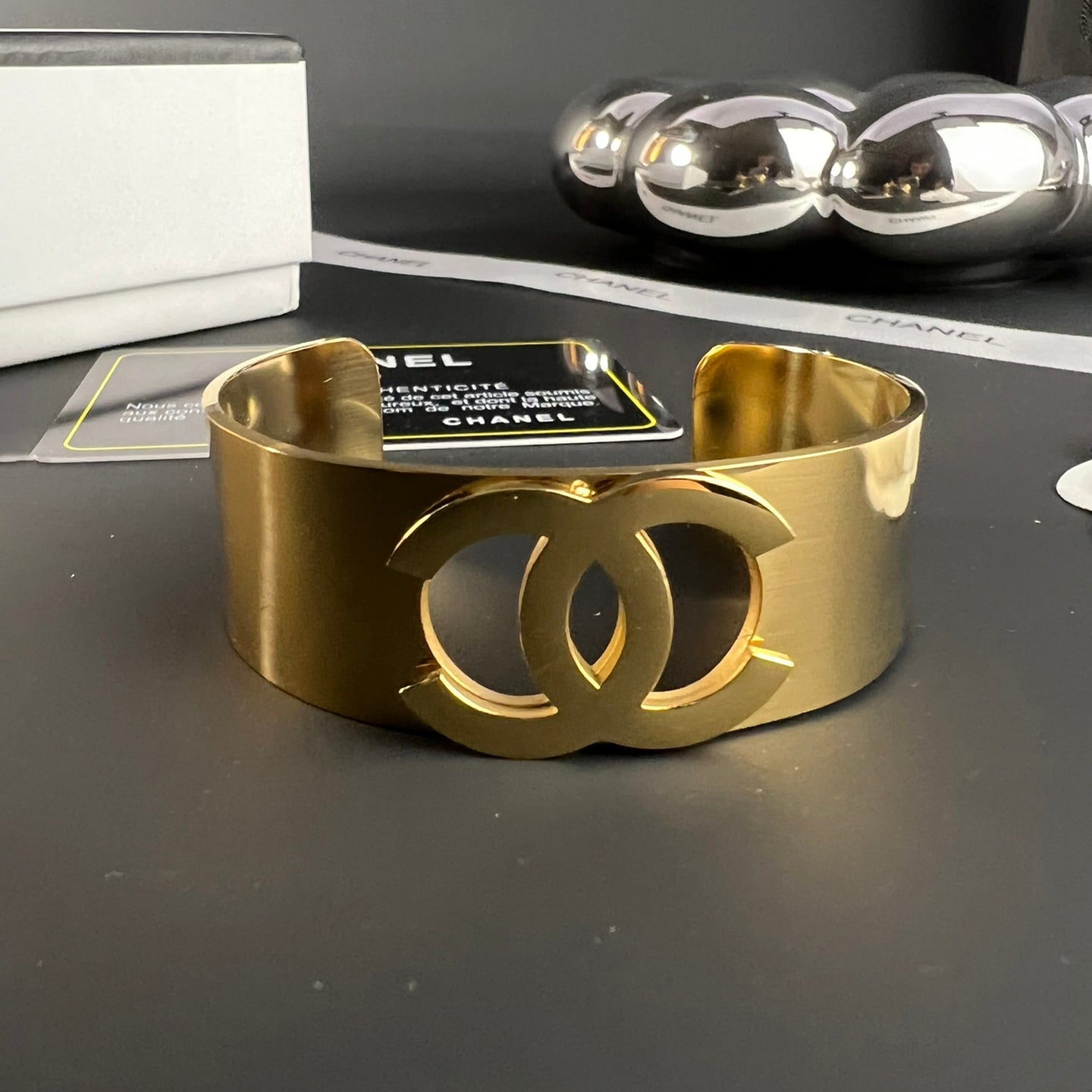 18K Chanel Gold Cuff Bracelet