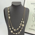 18K Chanel Long Diamond & Pearl Necklace