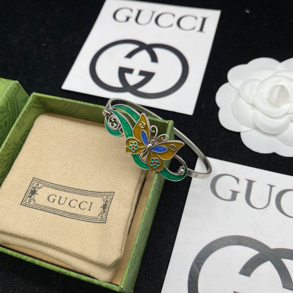 Gucci Interlocking G & Butterfly Bracelet