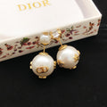 18K Dior Bee Pearl Earrings