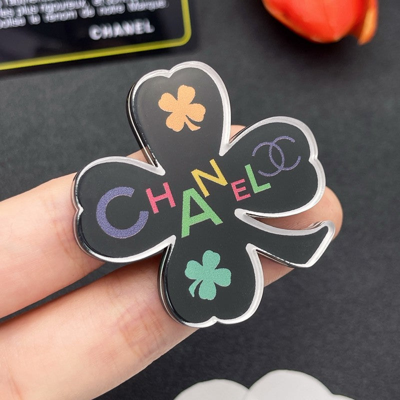 18K Chanel Color Flower Brooch