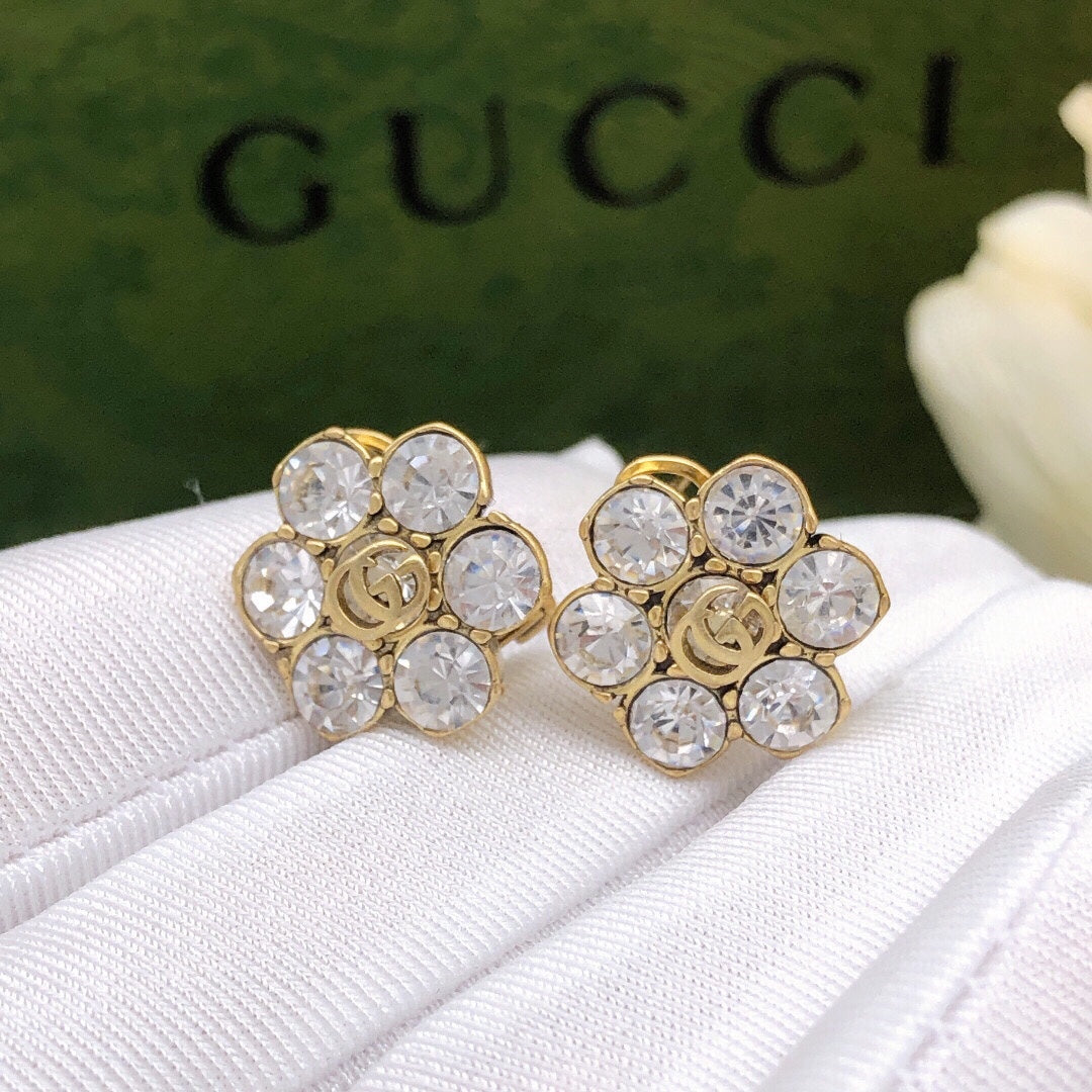 18K Gucci Crystals Earrings
