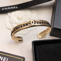 18K Chanel Crystal Open Cuff Bracelet