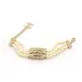18K Chanel Bag Pearls Chain Bracelet