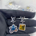18K Louis Vuitton Crystal Earrings