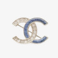 18K Chanel Sky Blue Diamond Brooch