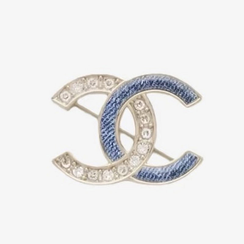18K Chanel Sky Blue Diamond Brooch