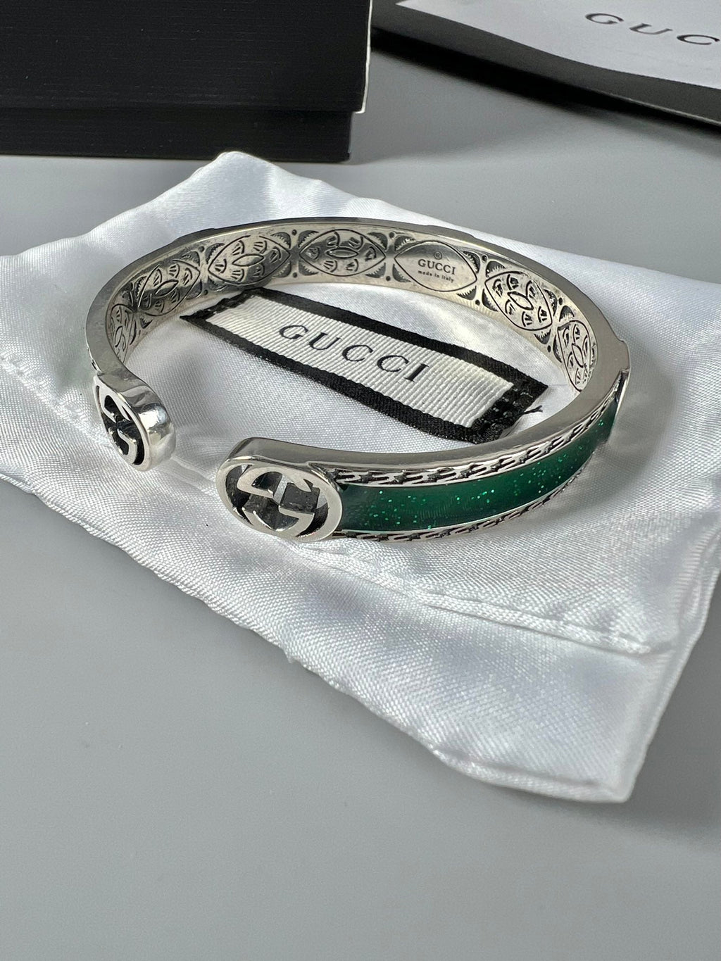 Gucci Interlocking G Bangle Wide Bracelet