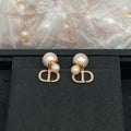 18K Dior Pink Pearl Gold Earrings
