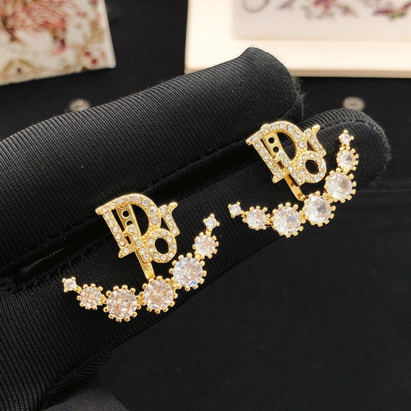 18K Dior Seven Diamond Star Earrings
