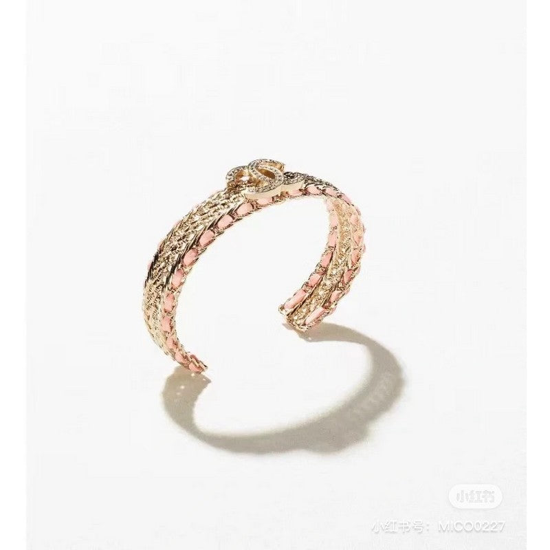 18K Chanel Pink Strass Cuff Bracelet