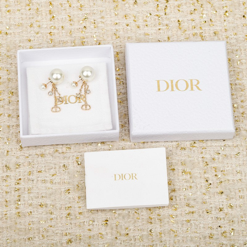 18K Dior Tribales Tassel Diamond Earrings