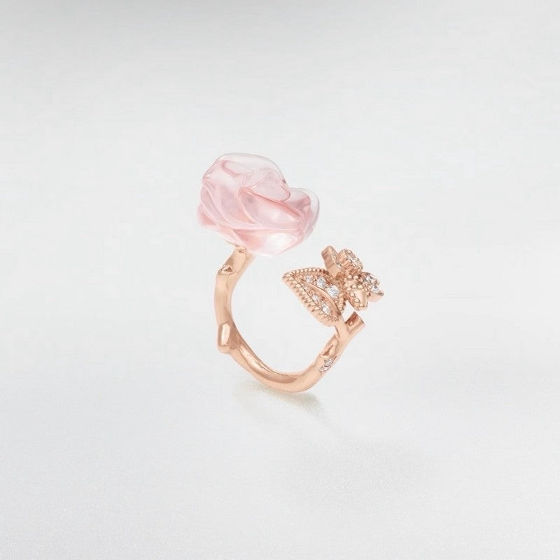 18K Dior Pink Flower Ring